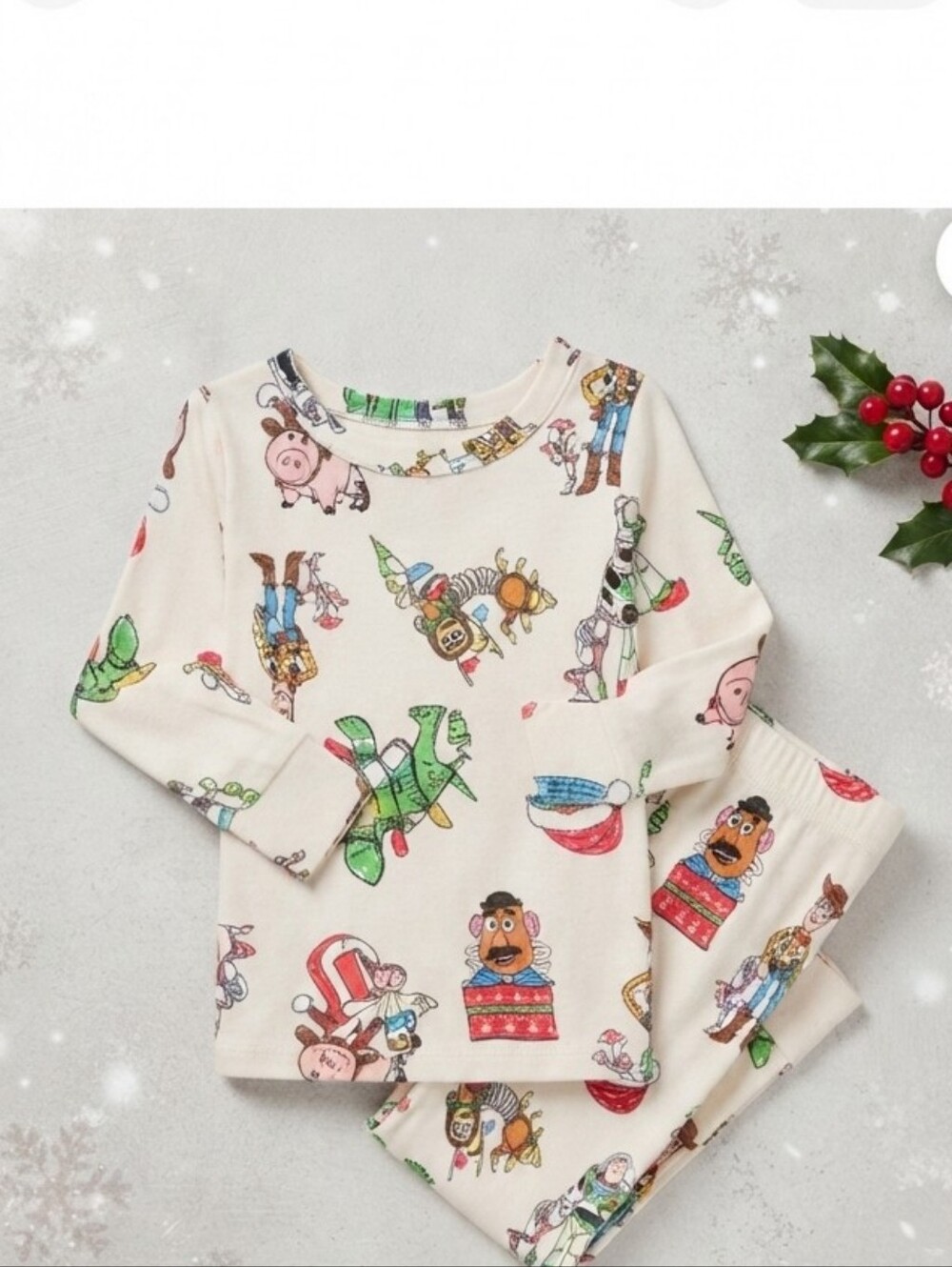 Toy Story Toddlers' Christmas Top and Pants Pajama Set,